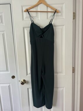 Dark Green Spaghetti Strap Jumpsuit